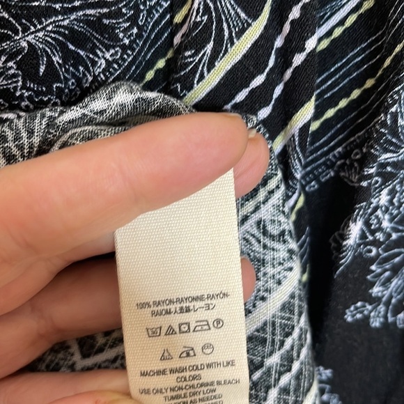 Free People Walking on a Dream Black Print Long Sleeve Tunic Medium - Picture 7 of 7